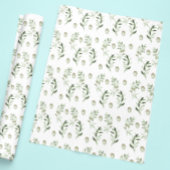 Waterverf Olive Green Gift wrappaper Inpakpapier Vel