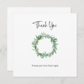 Waterverf Olive Hartelijk dank voor uw creditcard Bedankkaart (Voorkant / Achterkant)