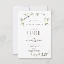 Waterverf Olive leaf vine Calls Kaart