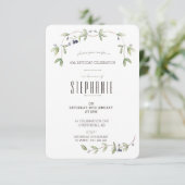 Waterverf Olive leaf vine Calls Kaart (Staand voorkant)