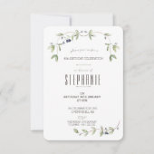 Waterverf Olive leaf vine Calls Kaart (Voorkant)