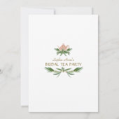 Waterverf Olive Leaves Gold Bridal Tea Party Kaart (Achterkant)