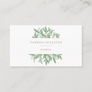 Waterverf Olive Leaves Greenery Visitekaartjes