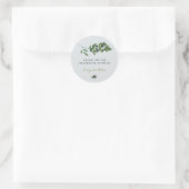 Waterverf Olive Orchard Branch Wedding Gray Ronde Sticker (Tas)