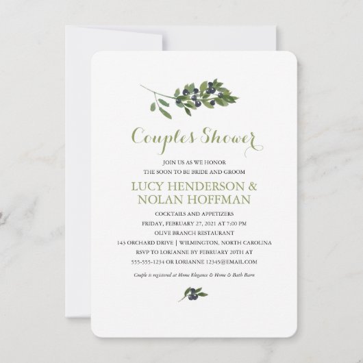 Waterverf Olive Orchard | Koelschoenen Kaart (Voorkant)