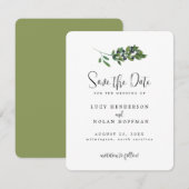 Waterverf Olive Orchard Save the Date (Voorkant / Achterkant)