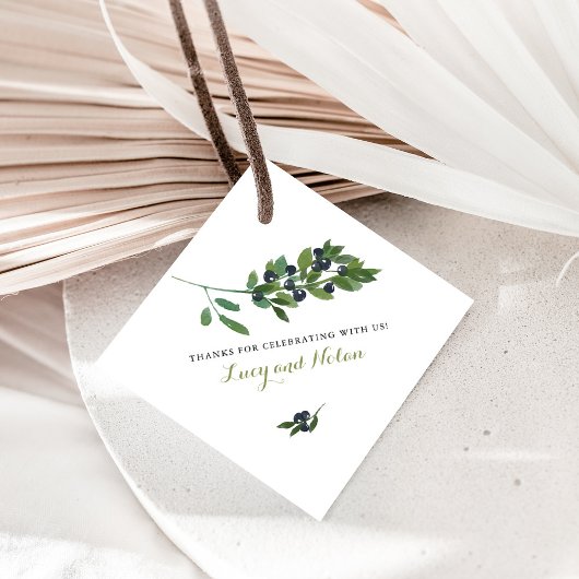 Waterverf Olive Orchard Wedding Bedankjes Labels