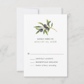 Waterverf Olive Orchard Wedding RSVP (Voorkant)