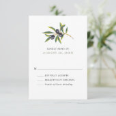 Waterverf Olive Orchard Wedding RSVP (Staand voorkant)