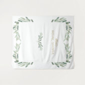 Waterverf Olive Vrijgezellenfeest Foto Booth Prop Wandkleed (Voorkant (horizontaal))