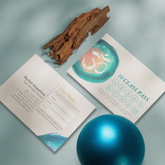 Waterverf om Sign YOGA 10-klassetoewijzing Afsprakenkaartje