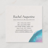 Waterverf Om Symbol Yoga Meditation Instructor Vierkante Visitekaartje (Achterkant)