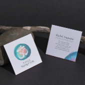 Waterverf Om Symbol Yoga Meditation Instructor Vierkante Visitekaartje