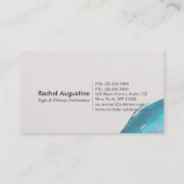 Waterverf Om Symbol Yoga Meditation Instructor Visitekaartje (Achterkant)