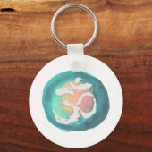 Waterverf Om Symbool YOGA-instructies Sleutelhanger (Voorkant)