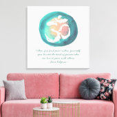 Waterverf Om YOGA-instructeur voor simulatie citee Canvas Afdruk (Insitu (Woonkamer))