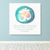 Waterverf Om YOGA-instructeur voor simulatie citee Canvas Afdruk (Insitu (Houten vloer))