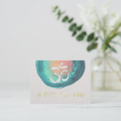 Waterverf OM YOGA Instructor Cadeaubon Kortingskaartje (Staand voorkant)