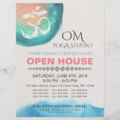 Waterverf Om YOGA Instructor Studio Open House Flyer (Voorkant)