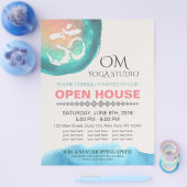 Waterverf Om YOGA Instructor Studio Open House Flyer (Enkel)