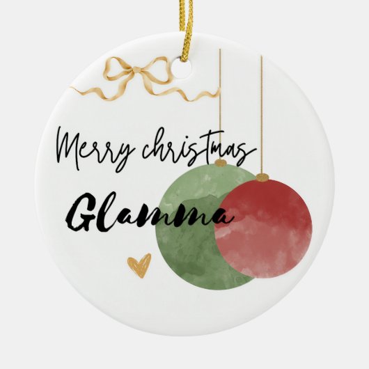 Waterverf oma keramisch ornament (Voorkant)