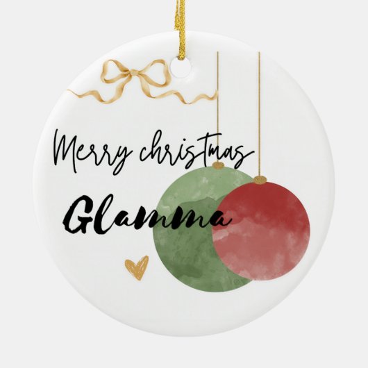 Waterverf oma keramisch ornament (Achterkant)