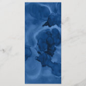 Waterverf Ombre Blue floral Chic Elegant Programmakaart (Achterkant)