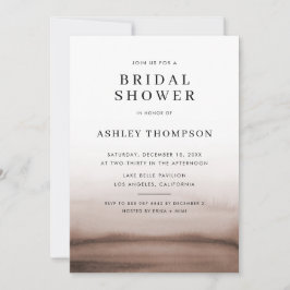 Waterverf Ombre Brown Modern Vrijgezellenfeest Kaart