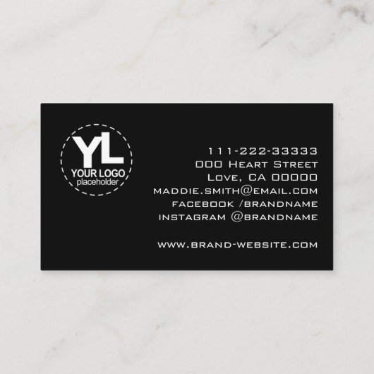 Waterverf Ombre Glam Luxe Elegante Schoonheidssalo Visitekaartje (Achterkant)