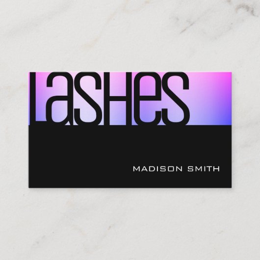 Waterverf Ombre Glam Luxe Elegante Schoonheidssalo Visitekaartje (Voorkant)