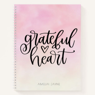 Waterverf Ombre Grateful Heart Gratitude Journal Notitieboek