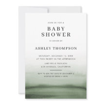 Waterverf Ombre Green Modern Baby shower