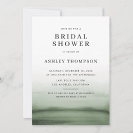 Waterverf Ombre Green Modern Vrijgezellenfeest Kaart