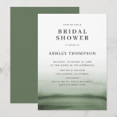 Waterverf Ombre Green Modern Vrijgezellenfeest Kaart (Voorkant / Achterkant)