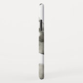 Waterverf Ombre Marble Monogram zwart-wit Case-Mate iPhone Case (Achterkant/rechts)