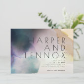 Waterverf Ombre Modern QR Code sparen de Datum Kaart (Staand voorkant)