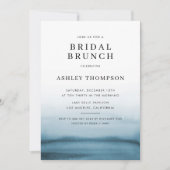 Waterverf Ombre Navy Blue Modern Bridal Brunch Kaart (Voorkant)