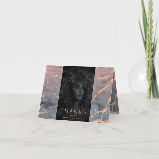 waterverf ombre oasis modern Afstudeerder aan de u Bedankkaart (Voorkant)