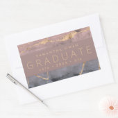 waterverf ombre oasis modern golden foil veert ade rechthoekige sticker (Envelop)