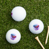 Waterverf Ombre Pink en Paarse Butterfly Golfballen (Insitu Gras)