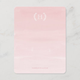 Waterverf Ombre Pink - Persoonlijke artikelen Notitiekaartje