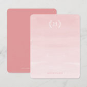 Waterverf Ombre Pink - Persoonlijke artikelen Notitiekaartje (Voorkant / Achterkant)