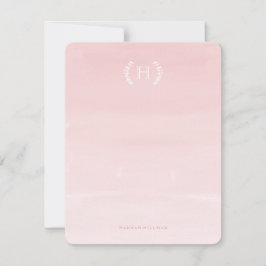 Waterverf Ombre Pink - Persoonlijke artikelen Notitiekaartje