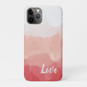 Waterverf Ombre Red en Roze gradiënt Love Case-Mate iPhone Case (Achterkant)