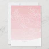 Waterverf Ombre rode lente bloesems bruiloft Kaart (Achterkant)