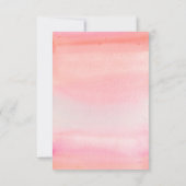 WATERVERF OMBRE ROZE antwoordkaart RSVP Kaartje (Achterkant)