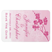 Waterverf Ombre Roze Lentebloesem Save the Date Magneet (Horizontaal)