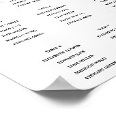 Waterverf ombre. Wedding Seating Chart. Poster (Hoek)