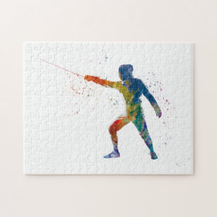 waterverf omheining legpuzzel