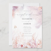 Waterverf onder de uitnodiging van het Zee van de  (Voorkant)